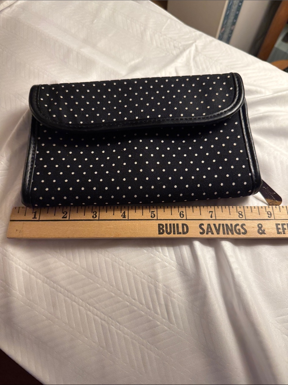 ThirtyOne Black Polka Dot Wallet Clutch